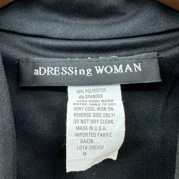 aDressing Woman Women’s Medium Black White Abstract Print Shimmering Jacket - Picture 7 of 7